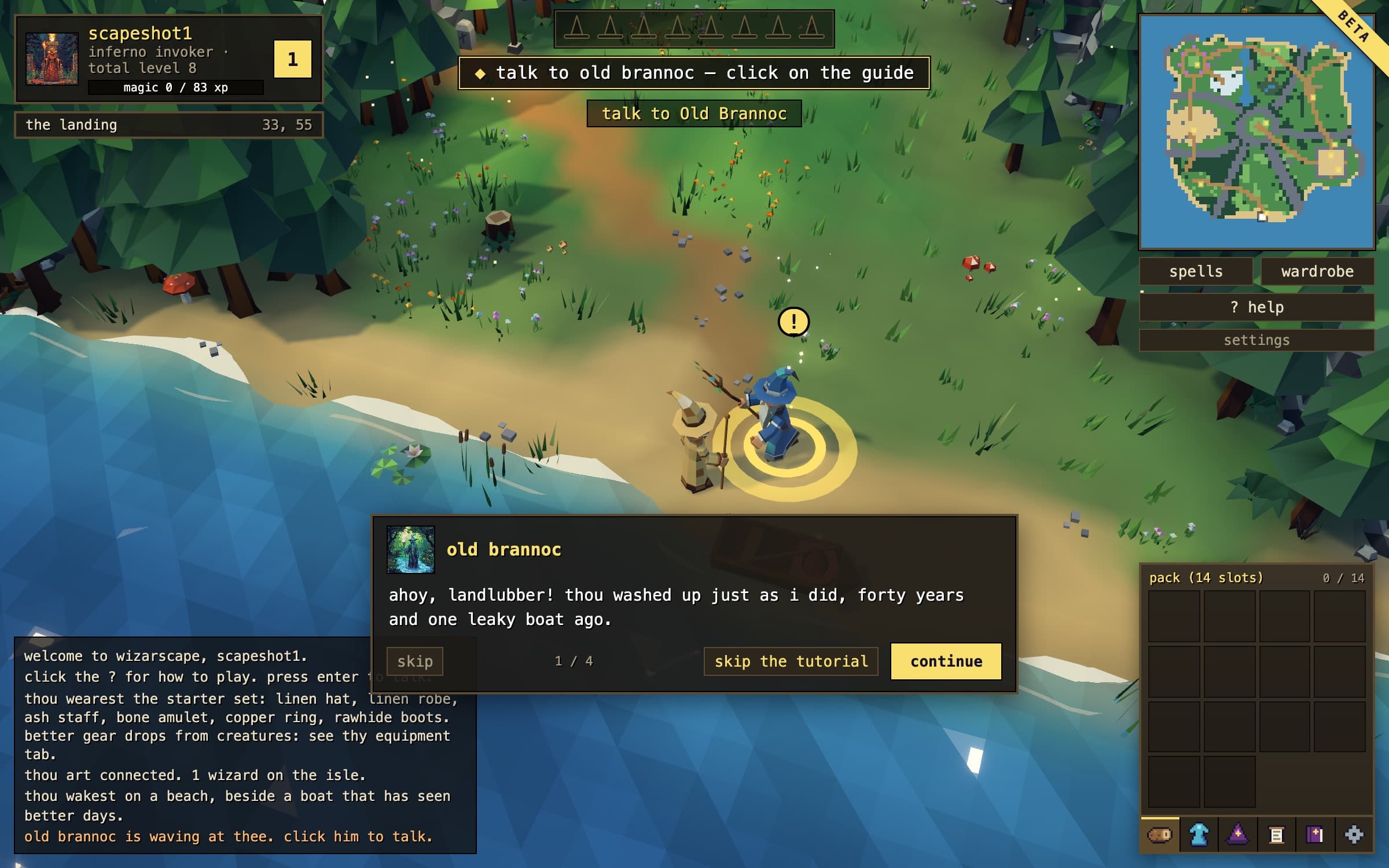 Old Brannoc’s first lines on the beach of Hatbrim Isle, beside his beached rowboat