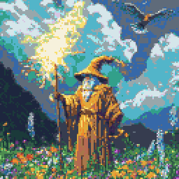 Storm Herald, the lightning order, in the game's own pixel portrait